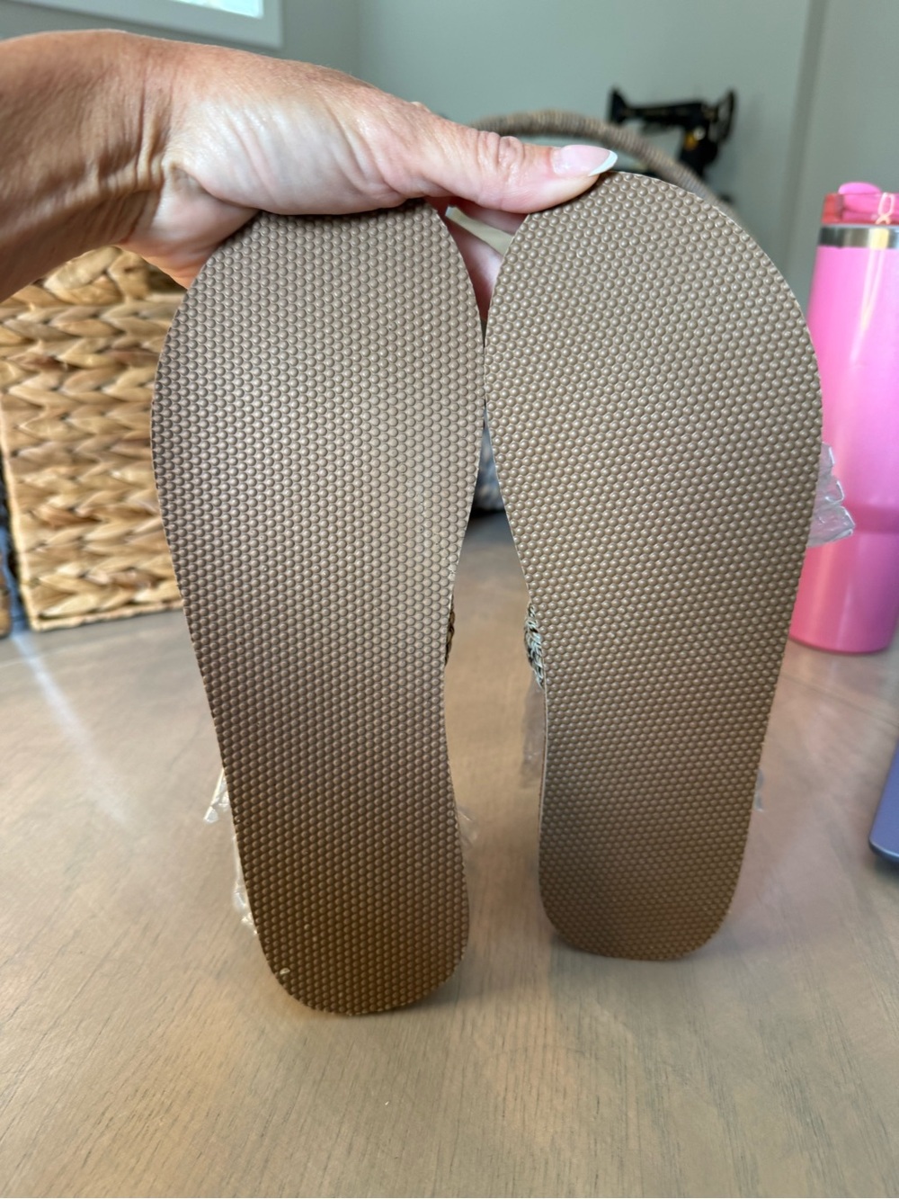 Flojos Braided Tan Thong Sandals - Picture 7 of 7